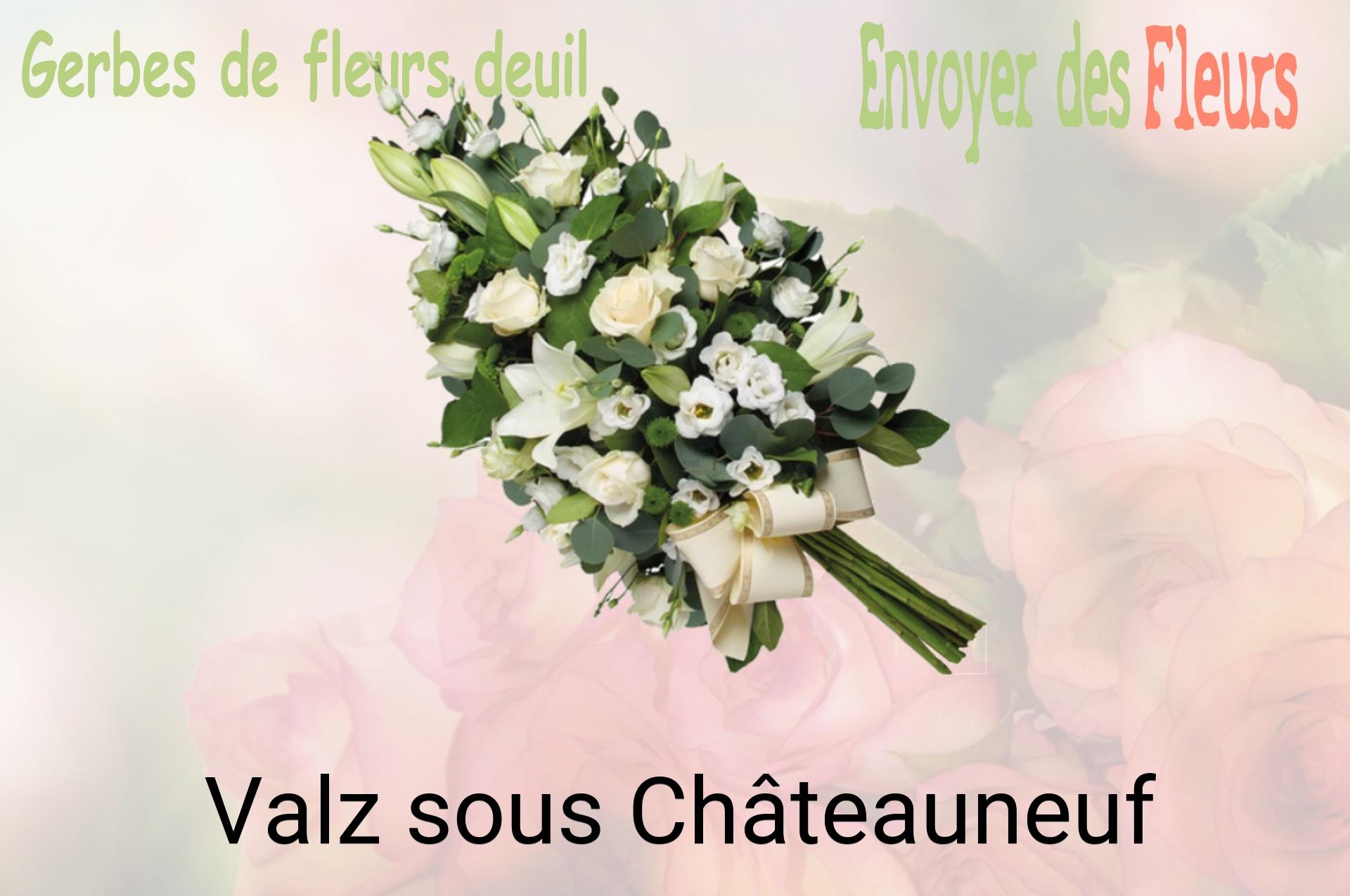Gerbe de fleurs de deuil livrée à Valz-sous-Châteauneuf